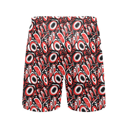 Totem Pole Texture Design Men's Swim Trunks Beach Shorts