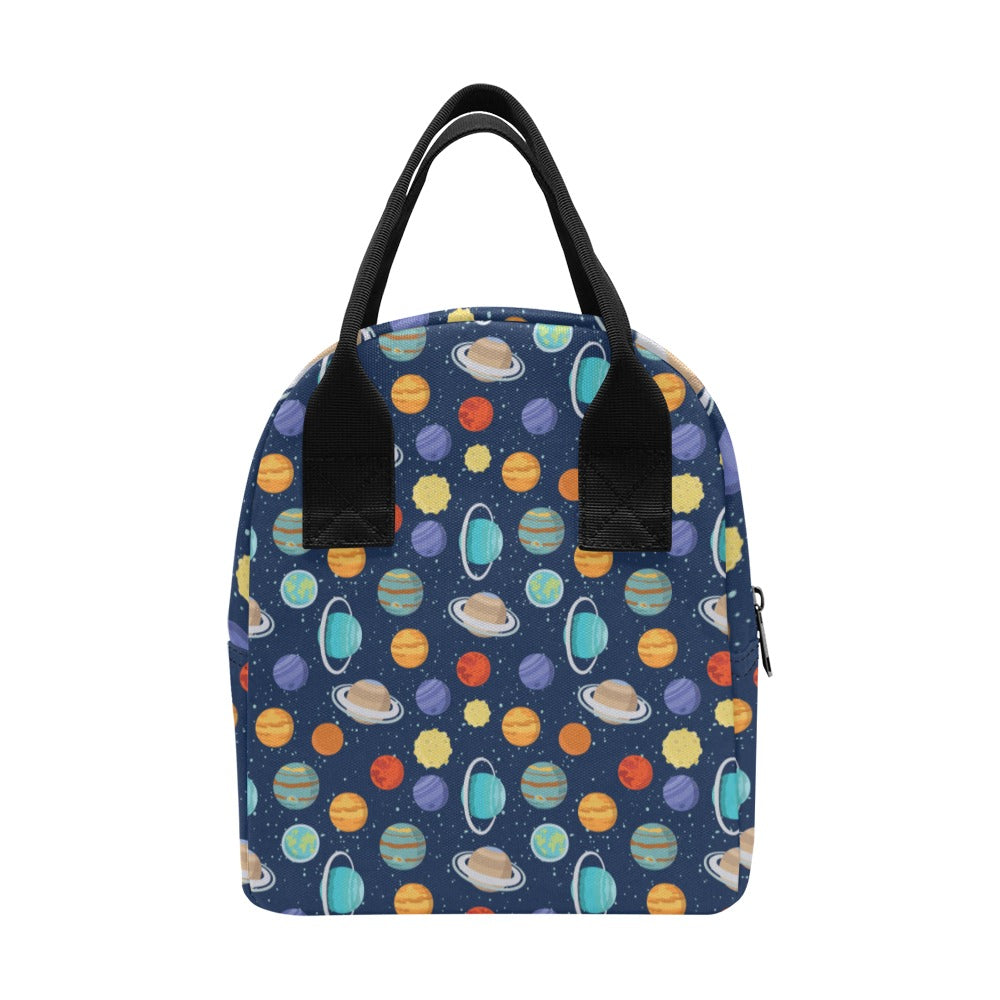 Planet With Star Print Design LKS303 Insulated Lunch Bag