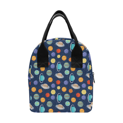 Planet With Star Print Design LKS303 Insulated Lunch Bag