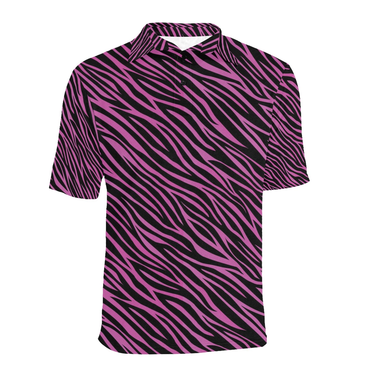Zebra Pink Print Design LKS304 Men Polo Shirt