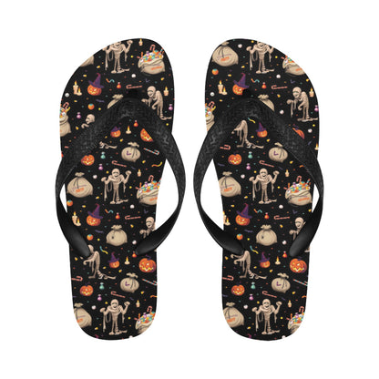 Mummy Halloween Print Design LKS303 Flip Flops
