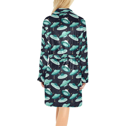 UFO Print Design LKS304 Women's Fleece Robe