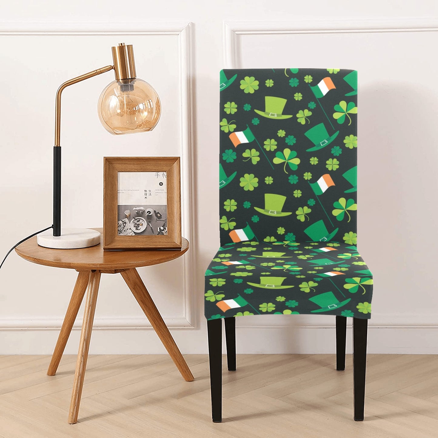 Shamrock Saint Patrick's Day Print Design LKS304 Dining Chair Slipcover