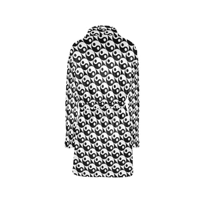 Yin Yang Print Design LKS304 Women's Fleece Robe