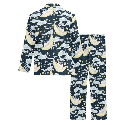 Rabbit Sleeping Pattern Print Design RB08 Men's Long Pajama Set