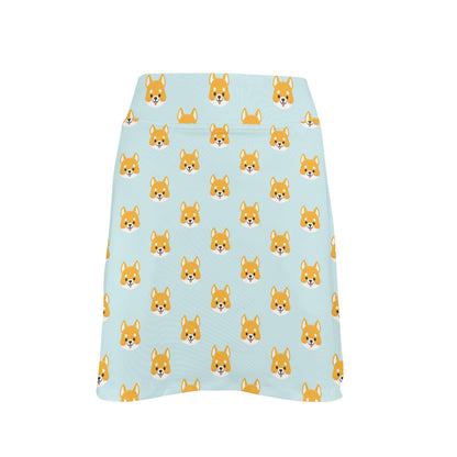 Shiba Inu Print Design LKS301 17" Golf & Pickleball Skort with Pockets
