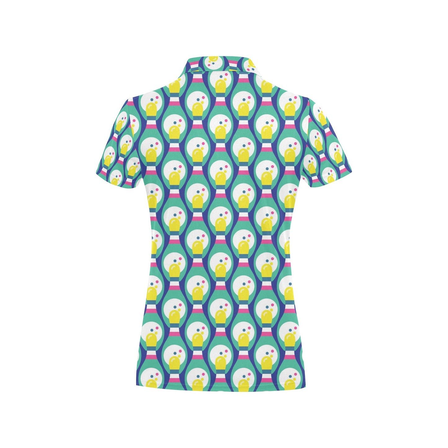 Bowling Pattern Print Design 04 Women's Polo Shirt
