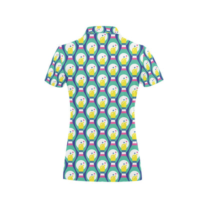 Bowling Pattern Print Design 04 Women's Polo Shirt