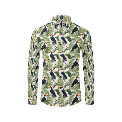Toucan Print Design LKS308 Men's Long Sleeve Dress Shirt