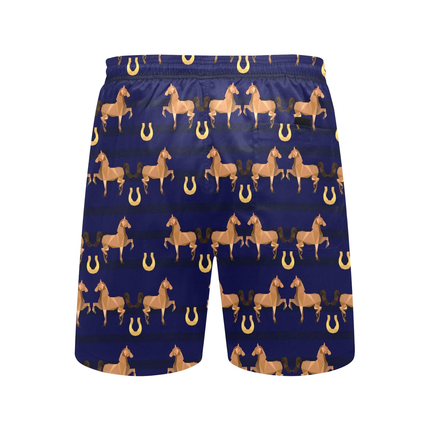 Horse Luxury Themed Pattern Print Men's Swim Trunks Beach Shorts