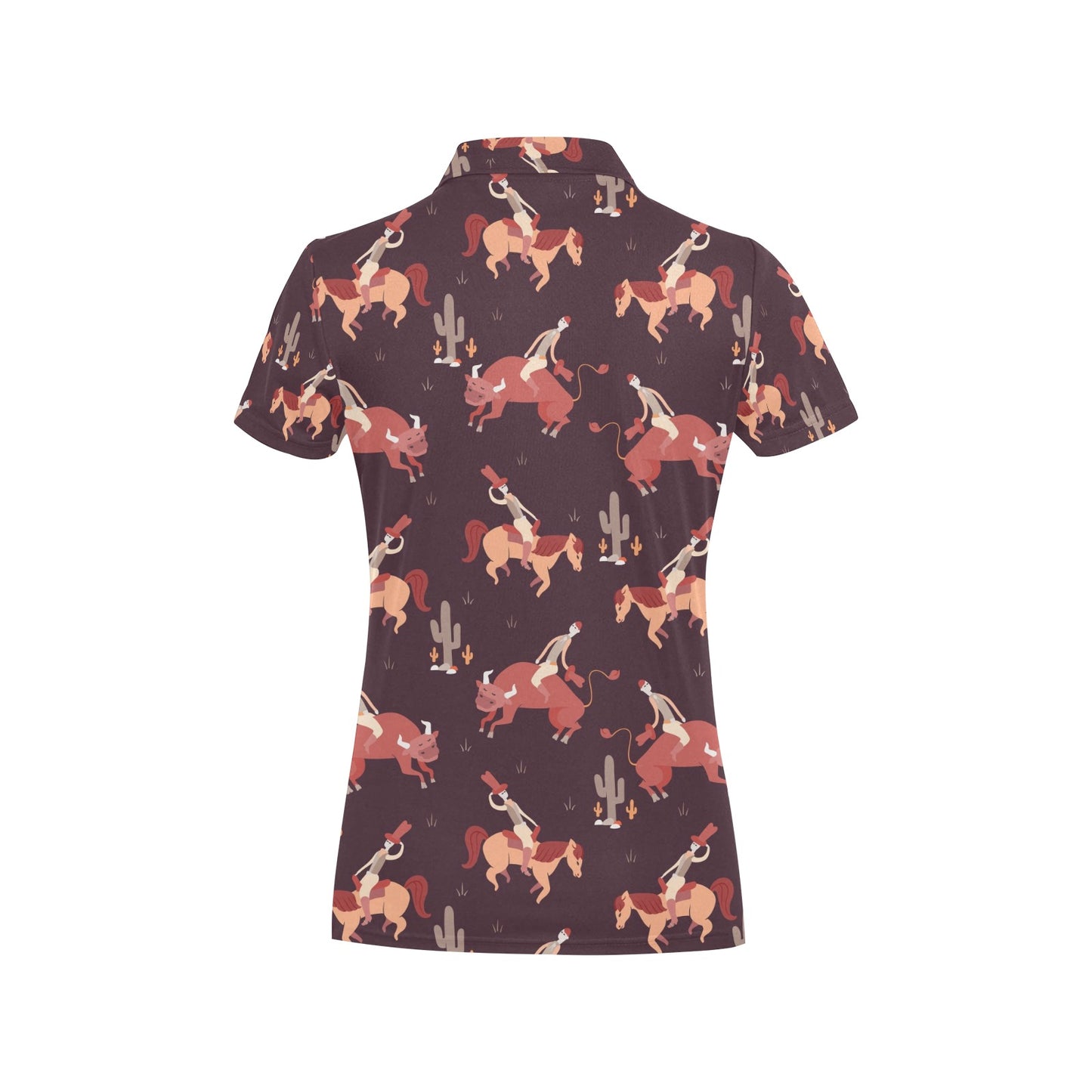 Rodeo Pattern Print Design A01 Women's Polo Shirt
