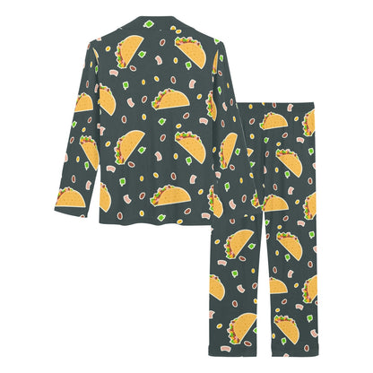 Taco Pattern Print Design TC02 Women's Long Pajama Set
