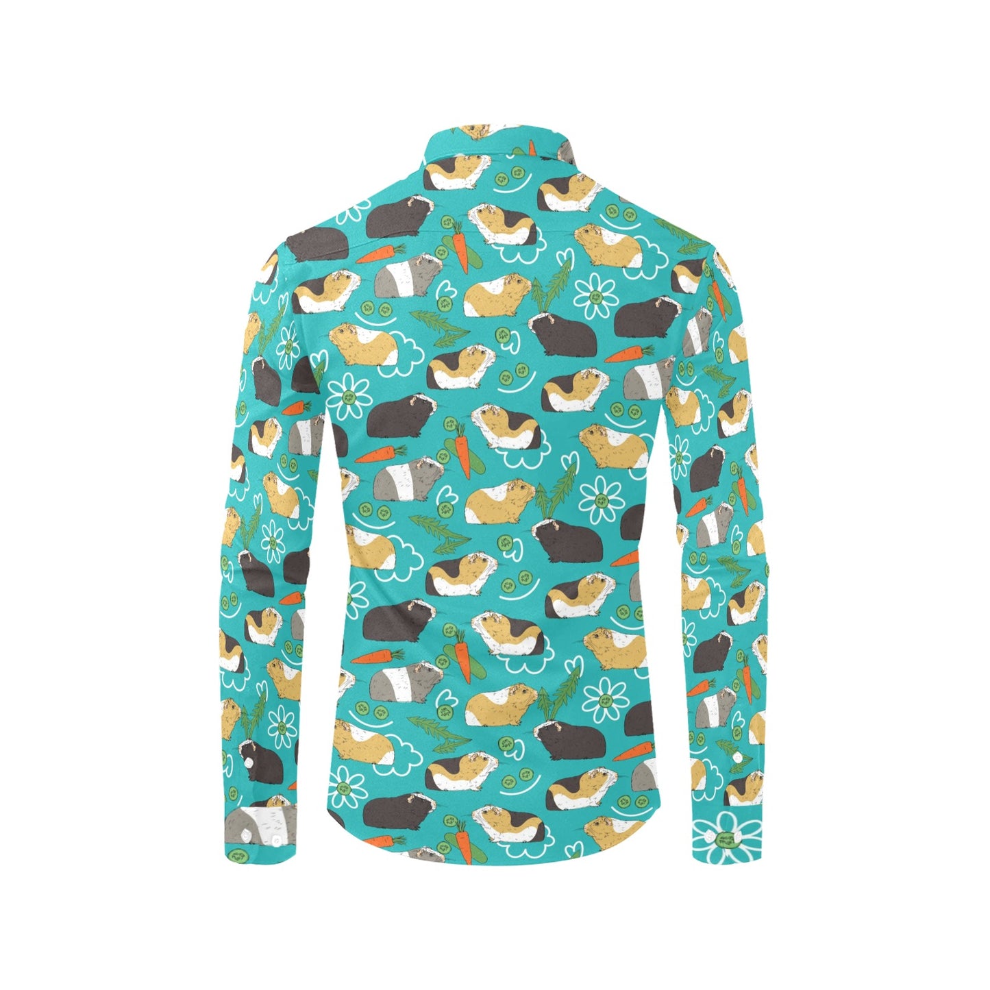 Guinea Pig Print Design LKS402 Men's Long Sleeve Dress Shirt
