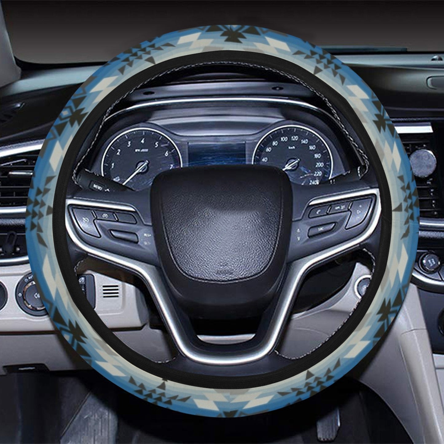 Southwest Pattern Print Design LKS304 Steering Wheel Cover with Elastic Edge