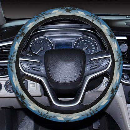 Southwest Pattern Print Design LKS304 Steering Wheel Cover with Elastic Edge