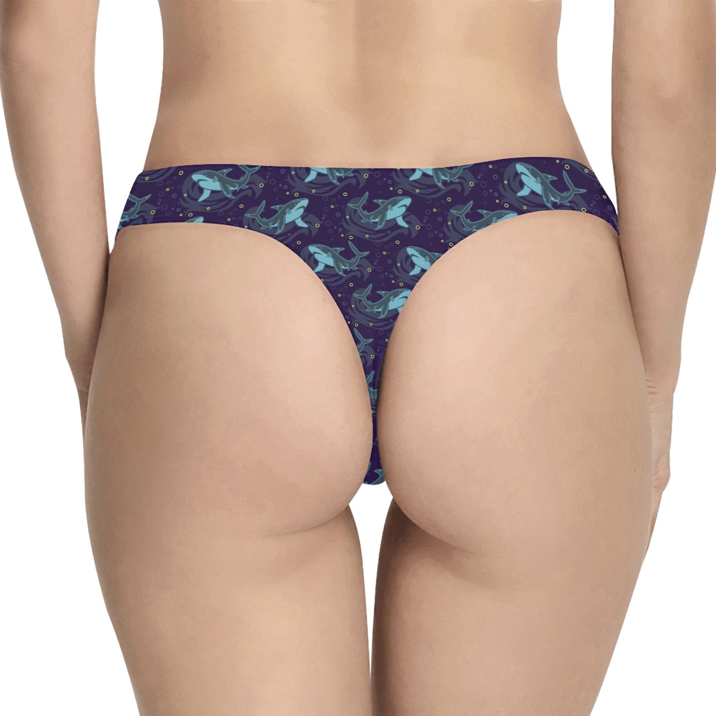 Shark Themed Print Women's Thongs