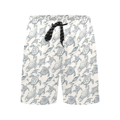 Sea Turtle Print Design LKS304 Men's Swim Trunks Beach Shorts