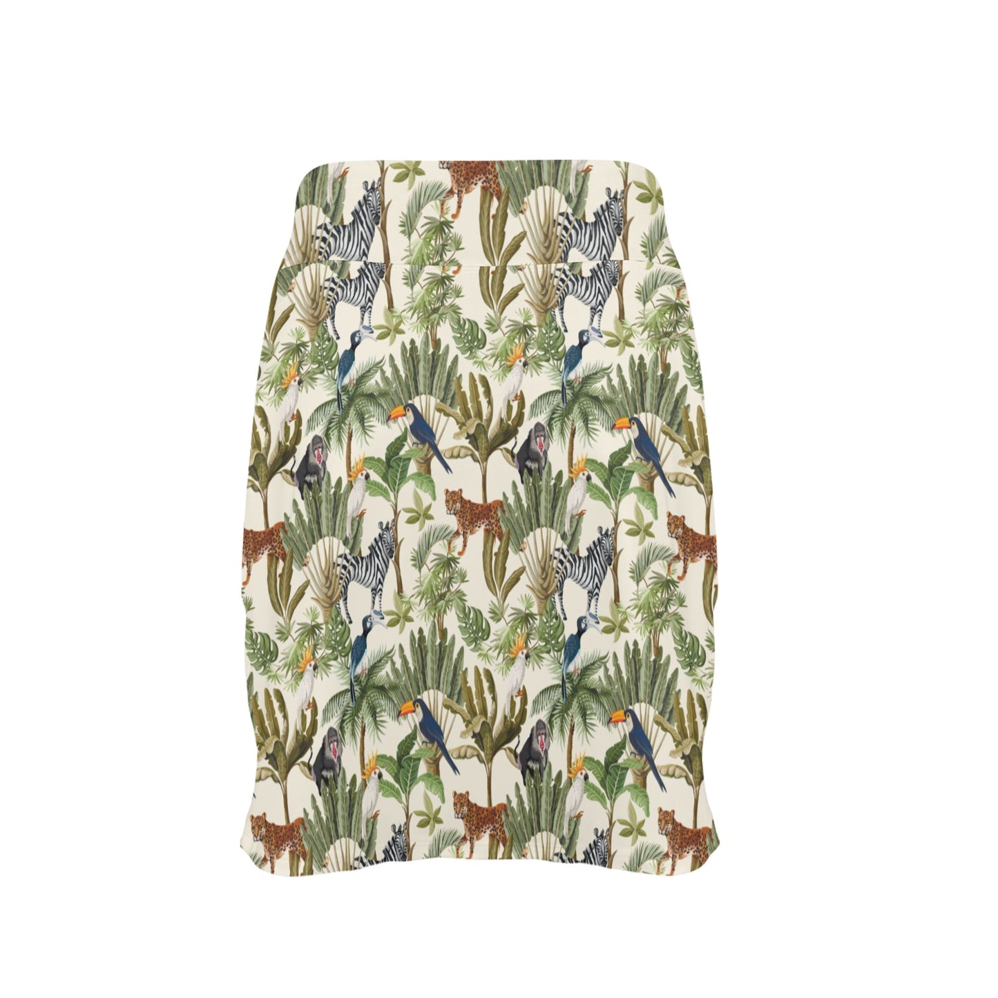 Safari Animal Print Design LKS304 Women's Golf Skirt with Pocket