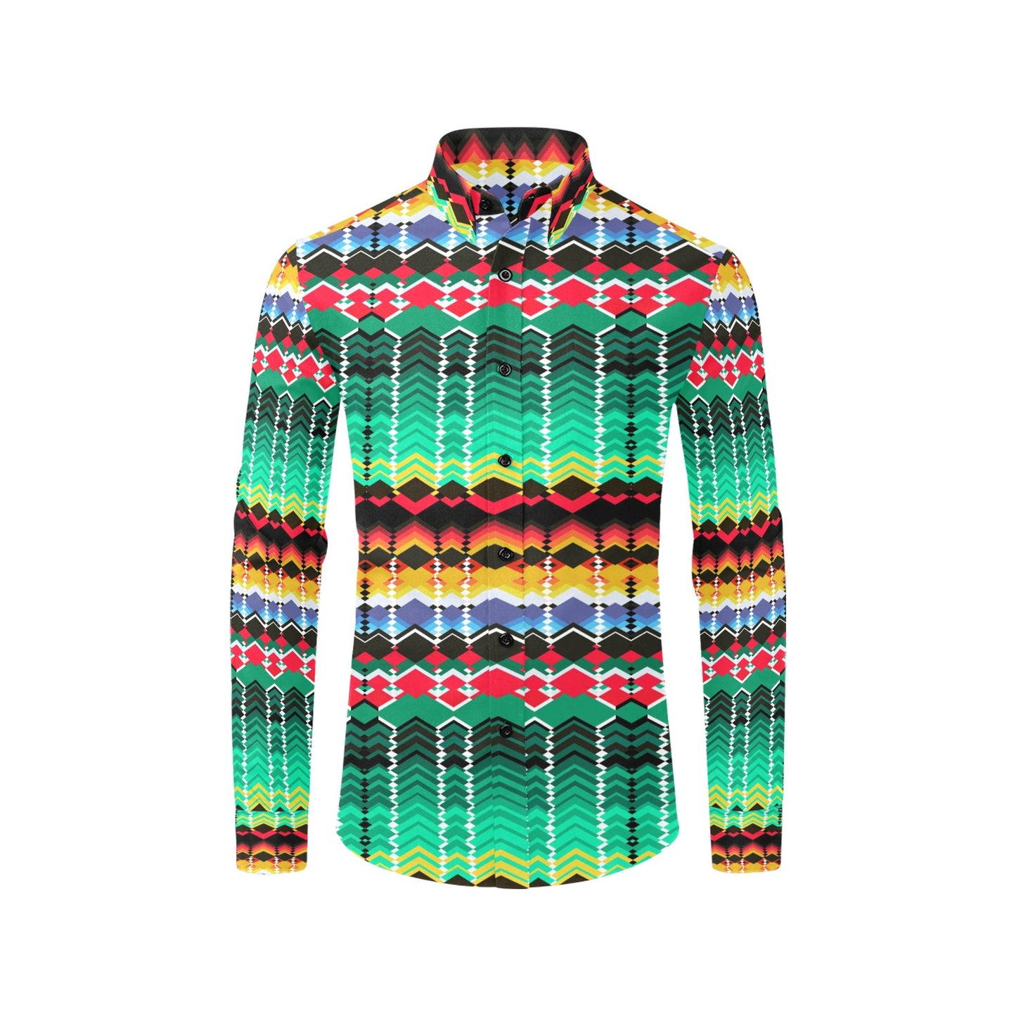 Serape Print Design LKS307 Men's Long Sleeve Dress Shirt