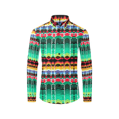 Serape Print Design LKS307 Men's Long Sleeve Dress Shirt