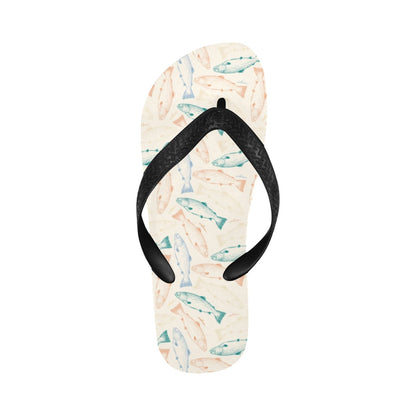 Salmon Fish Print Design LKS305 Flip Flops