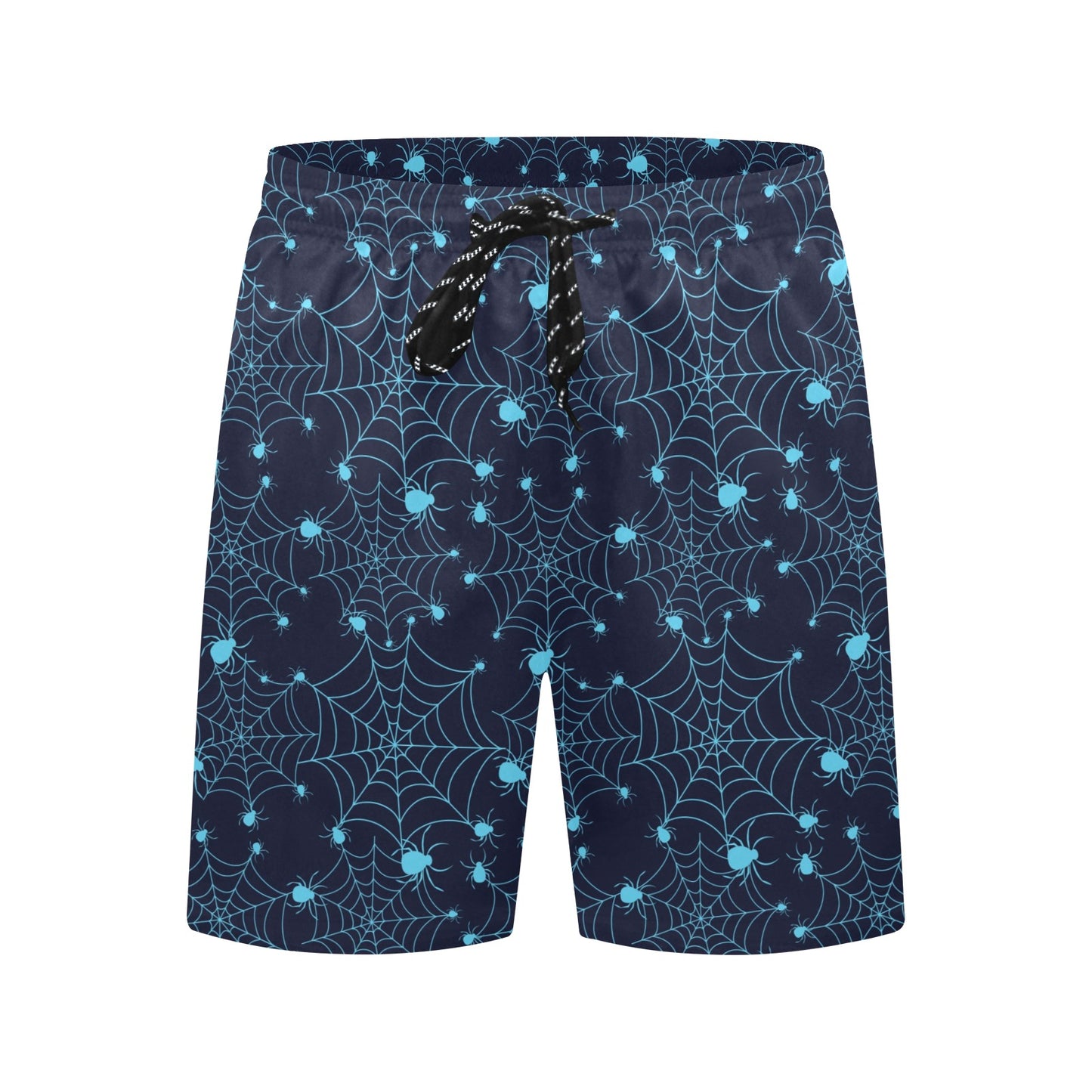 Spider Web Blue Print Design LKS304 Men's Swim Trunks Beach Shorts