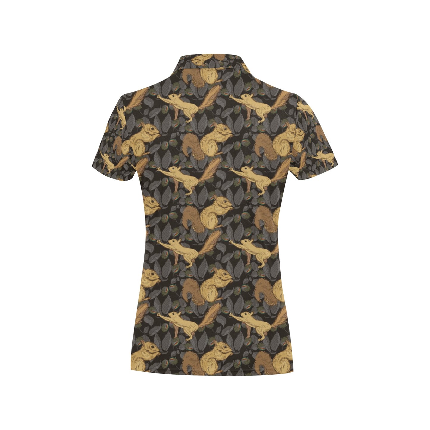 Squirrel Print Design LKS309 Women's Polo Shirt