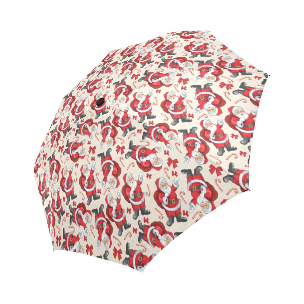Santa Christmas Themed Print Design LKS302 Anti-UV Automatic Umbrella