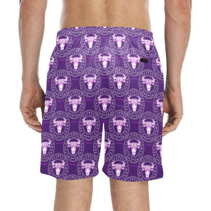 Taurus Print Design LKS303 Men's Swim Trunks Beach Shorts