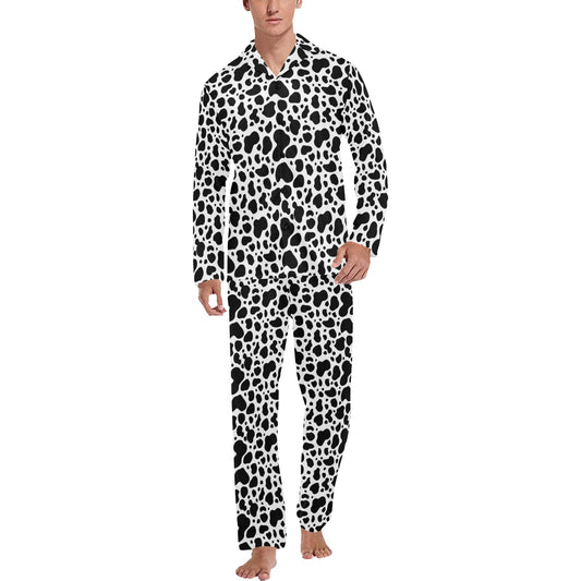 Cow Skin Pattern Print Design 04 Men's Long Pajama Set