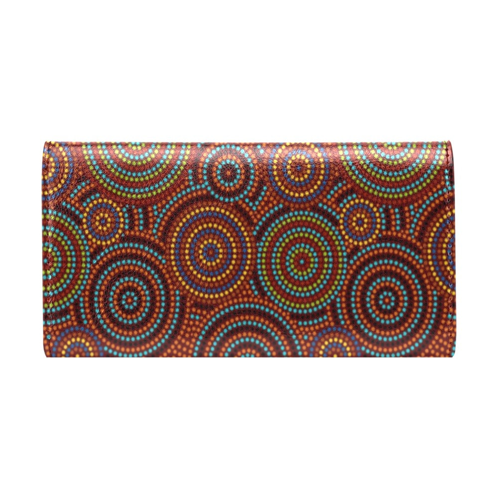 Aboriginal Print Design LKS403 Women's Trifold Wallet