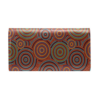 Aboriginal Print Design LKS403 Women's Trifold Wallet