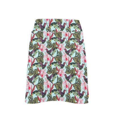 Hummingbird Cute Themed Print 17" Golf & Pickleball Skort with Pockets