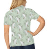 Cockatiel Pattern Print Design 01 Women's Polo Shirt