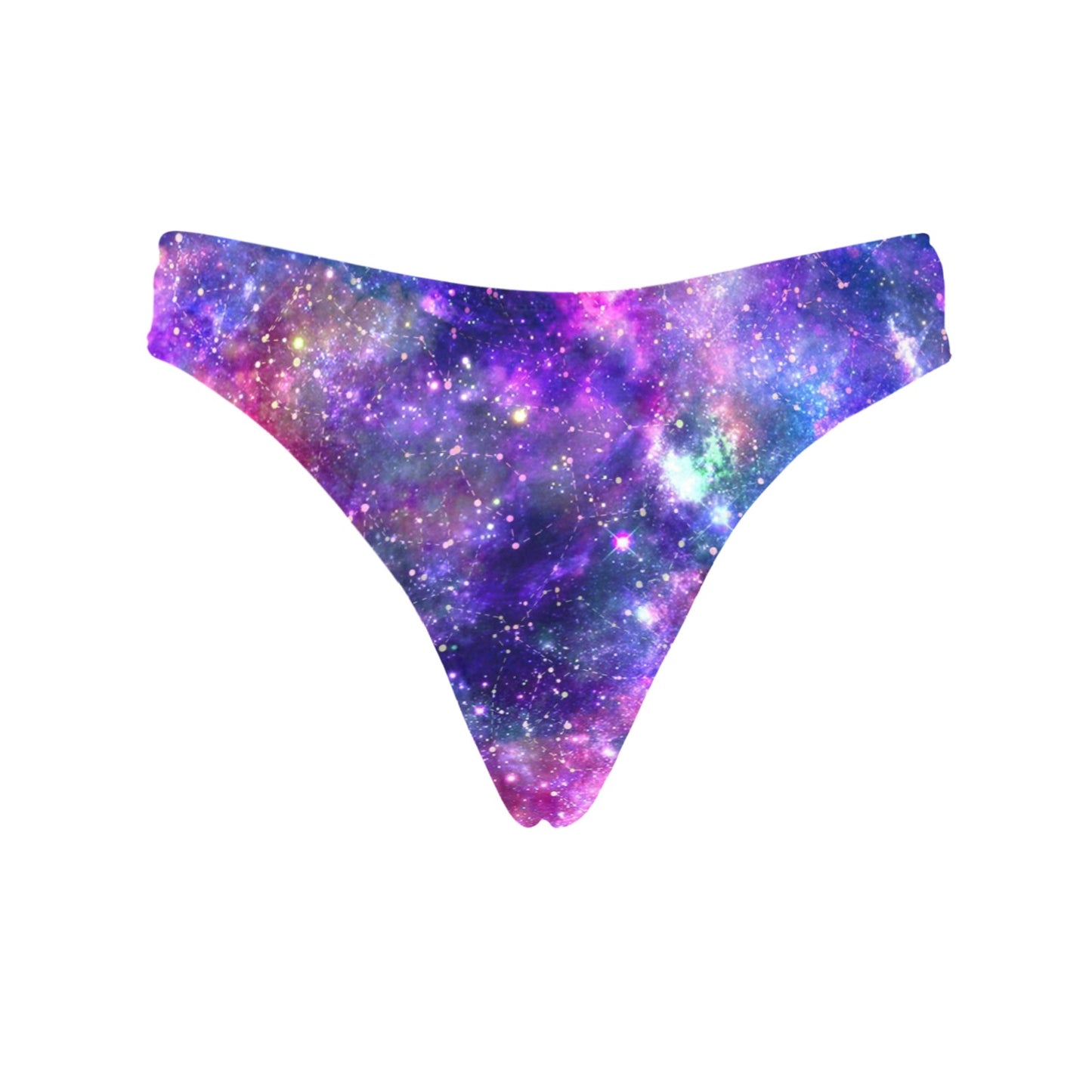 Galaxy Night Stardust Space Print Women's Thongs