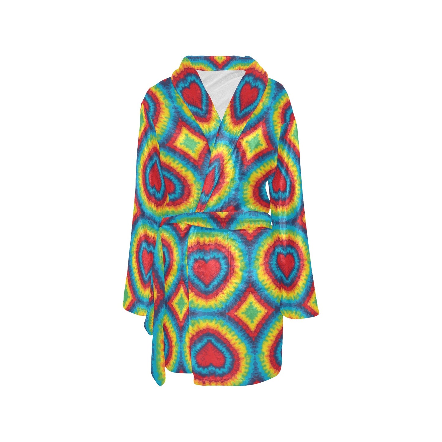 Tie Dye Heart shape Women's Fleece Robe