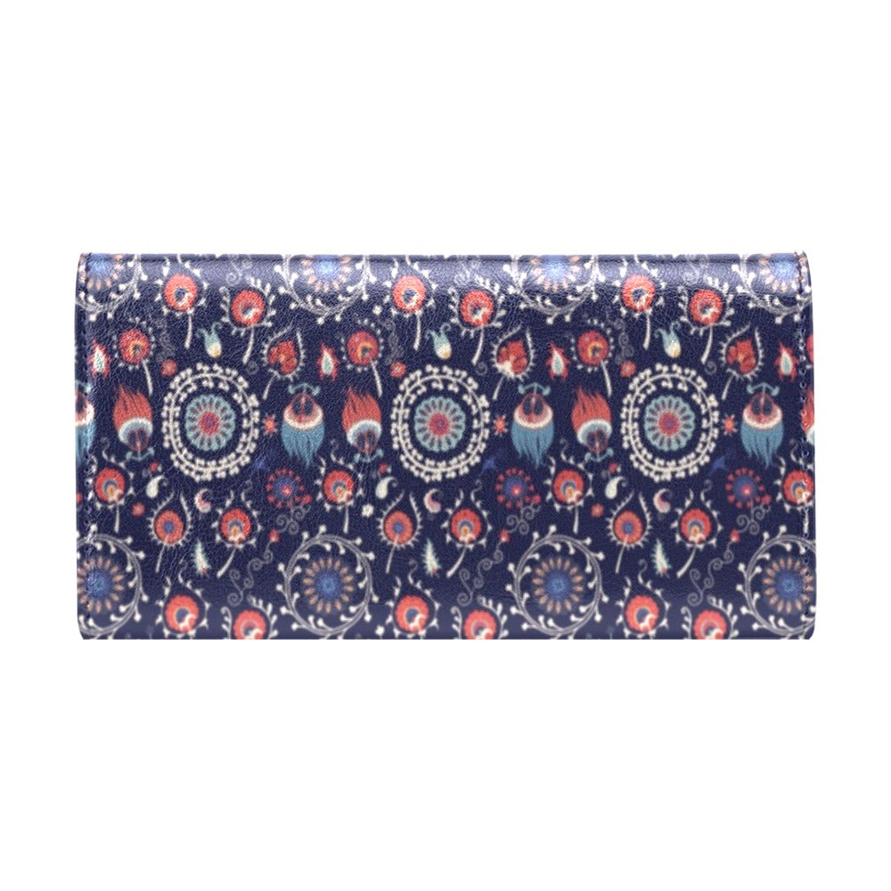 Suzani Print Design LKS305 Women's Trifold Wallet