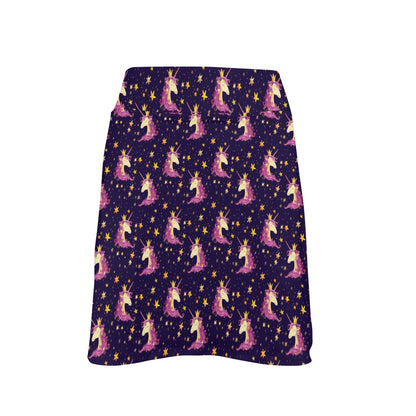 Unicorn Princess Star Sparkle 17" Golf & Pickleball Skort with Pockets