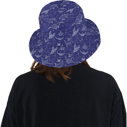 Manta Ray Print Design LKS401 Unisex Bucket Hat
