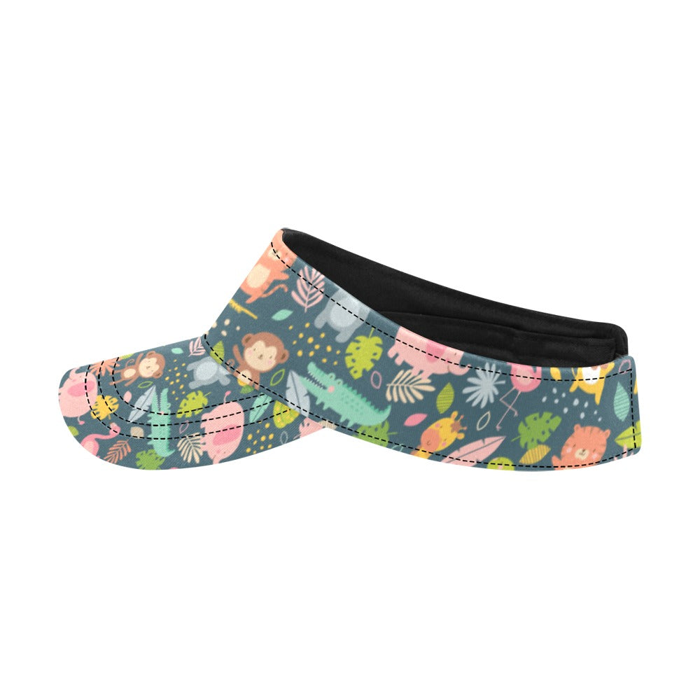 Safari Animal Cartoon Print Design LKS305 Unisex Sun Visor