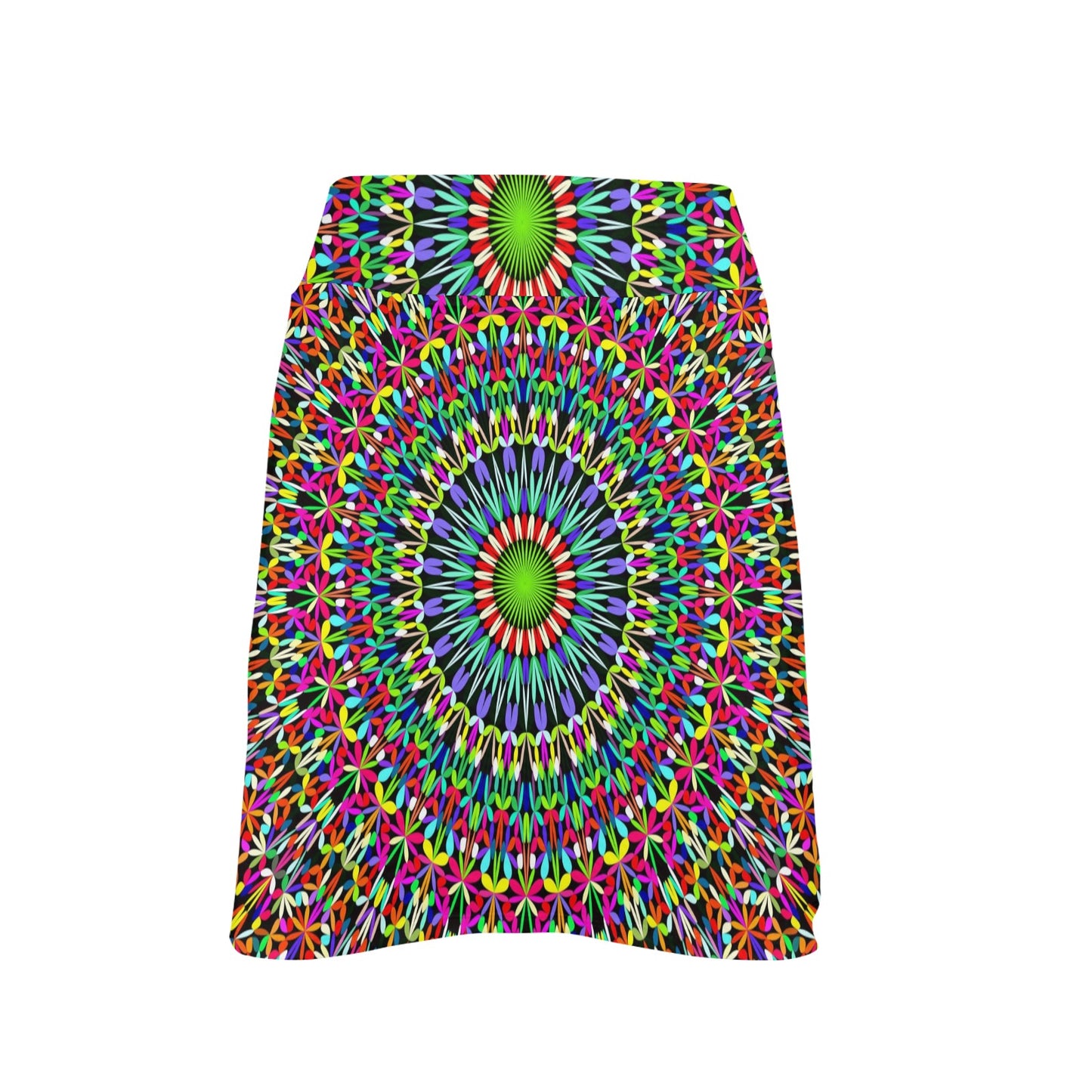 Bohemian Colorful Style Print 17" Golf & Pickleball Skort with Pockets
