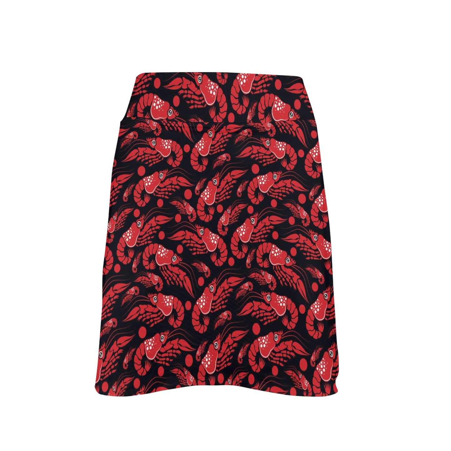 Shrimp Print Design LKS303 17" Golf & Pickleball Skort with Pockets