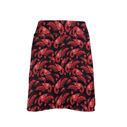 Shrimp Print Design LKS303 17" Golf & Pickleball Skort with Pockets