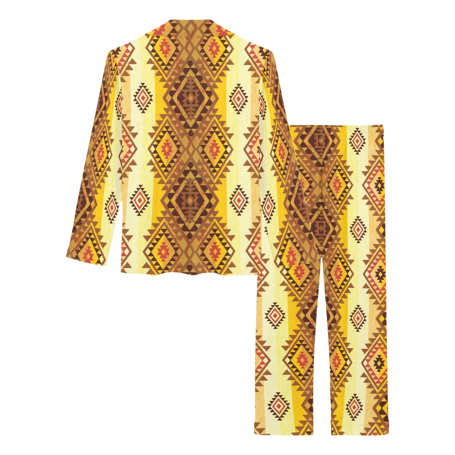 Native Pattern Print Design A09 Women's Long Pajama Set