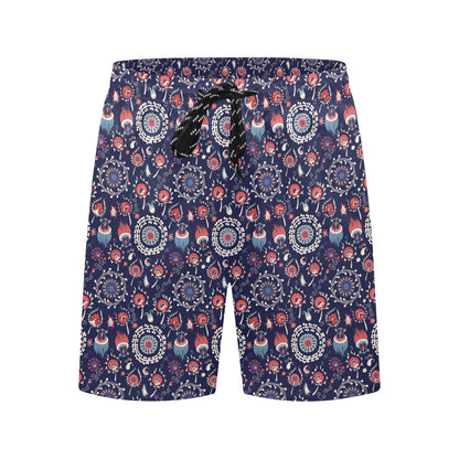 Suzani Print Design LKS305 Men's Swim Trunks Beach Shorts