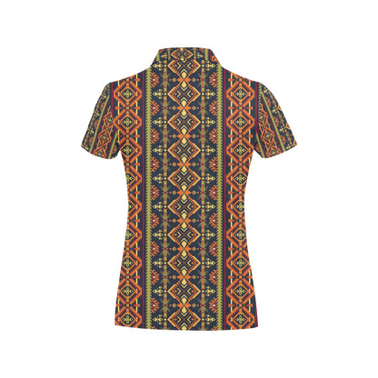 Kente Classic Design African Print Women's Polo Shirt