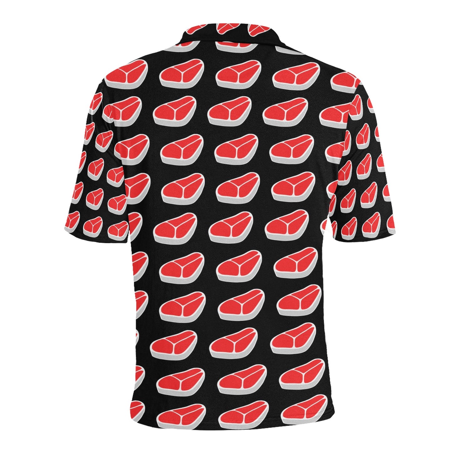 Steak Print Design LKS303 Men Polo Shirt