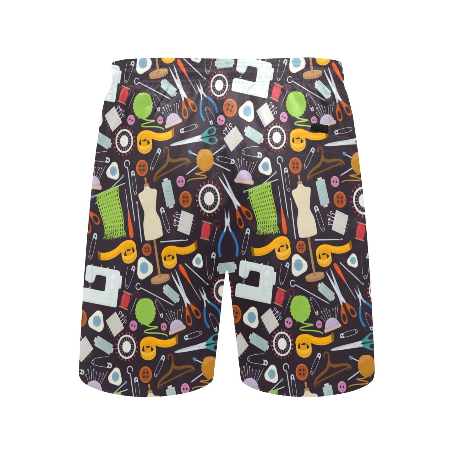 Sewing Equipment Print Design LKS308 Men's Swim Trunks Beach Shorts
