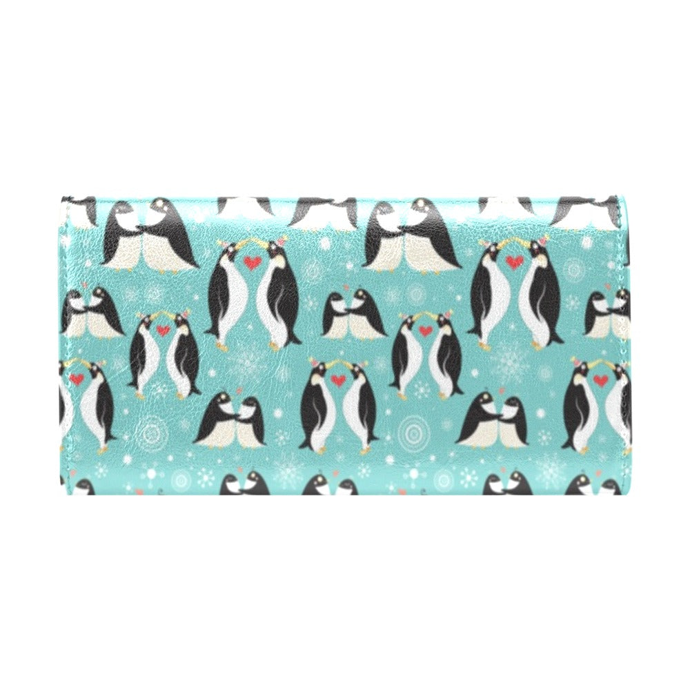 Penguin Love Print Women's Trifold Wallet