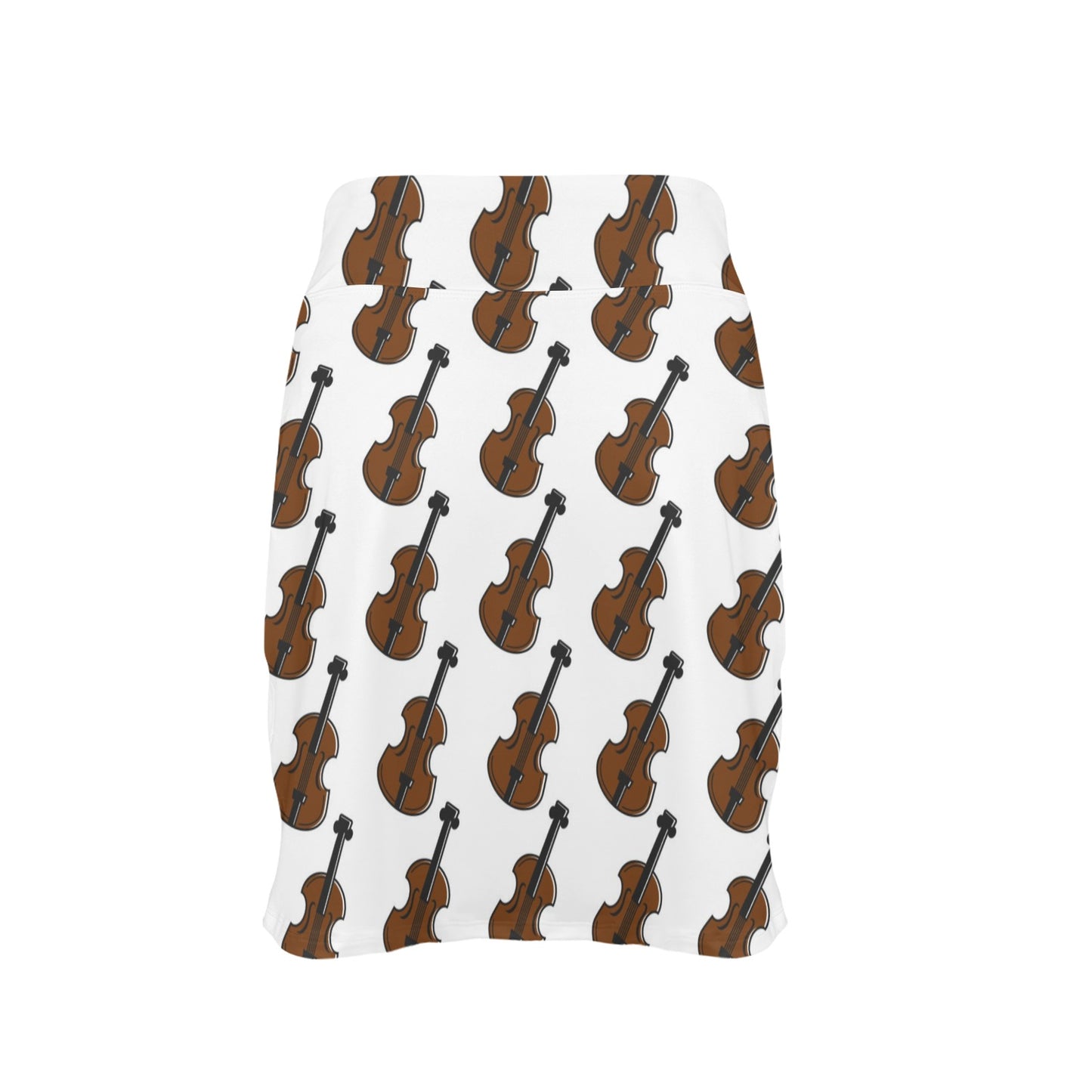 Violin Print Design LKS405 17" Golf & Pickleball Skort with Pockets